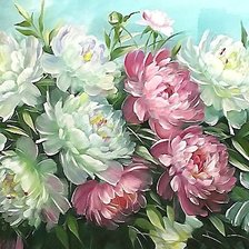 Схема вышивки «пионы»