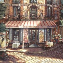 Схема вышивки «ДЖОН-ПАТРИК О'БРАЙЕН. КАФЕ НА ПЕРЕКРЁСТКЕ»