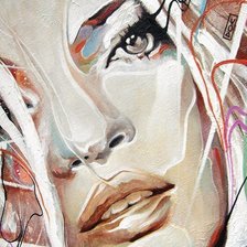 Схема вышивки «Девушка»