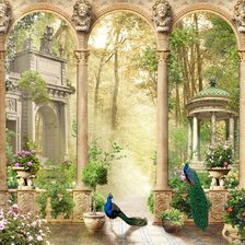 Схема вышивки «Павлины»