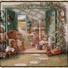 Схема вышивки «ЖАНЕТ КРУСКАМП. МОЙ ЛЮБИМЫЙ САДИК»