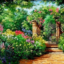 Схема вышивки «в саду»