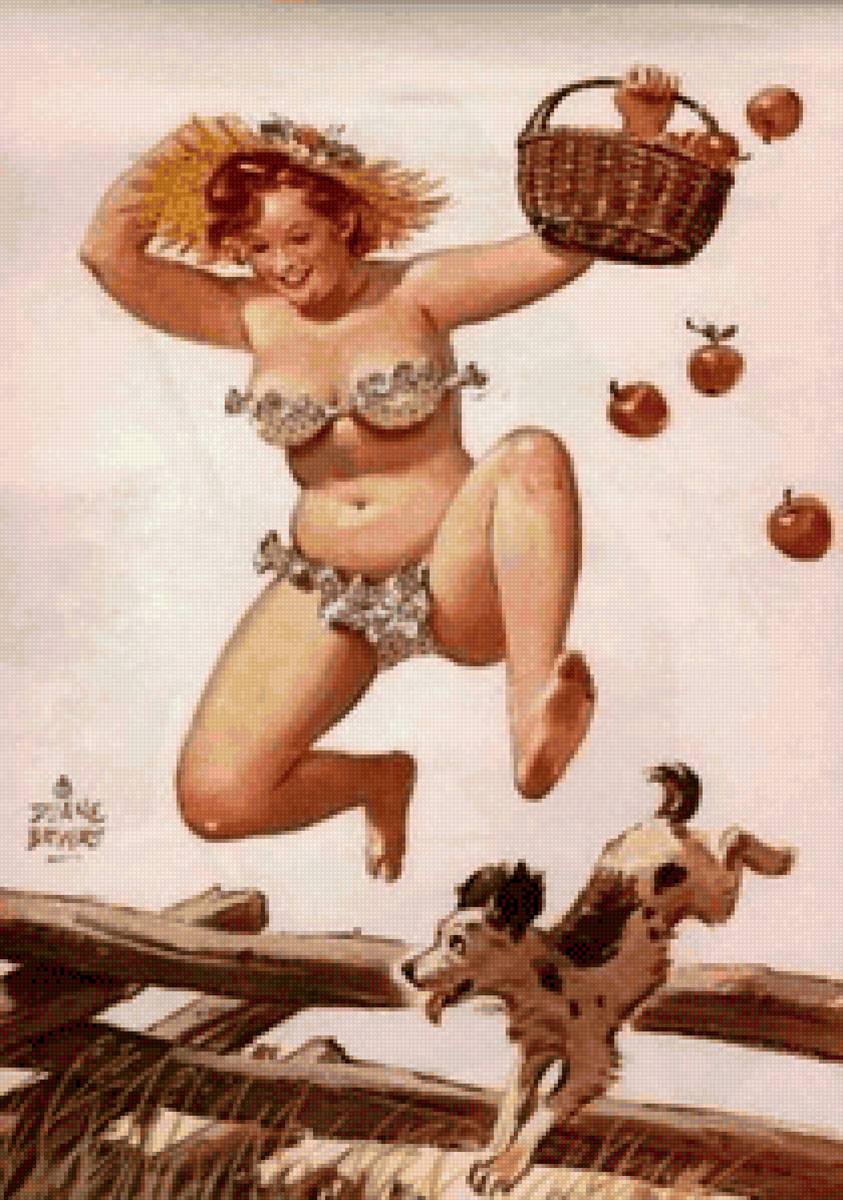 ретро девушка - предпросмотр