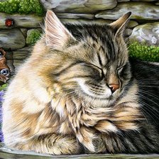 Схема вышивки «На завалинке. Художник Ирина Гармашова»