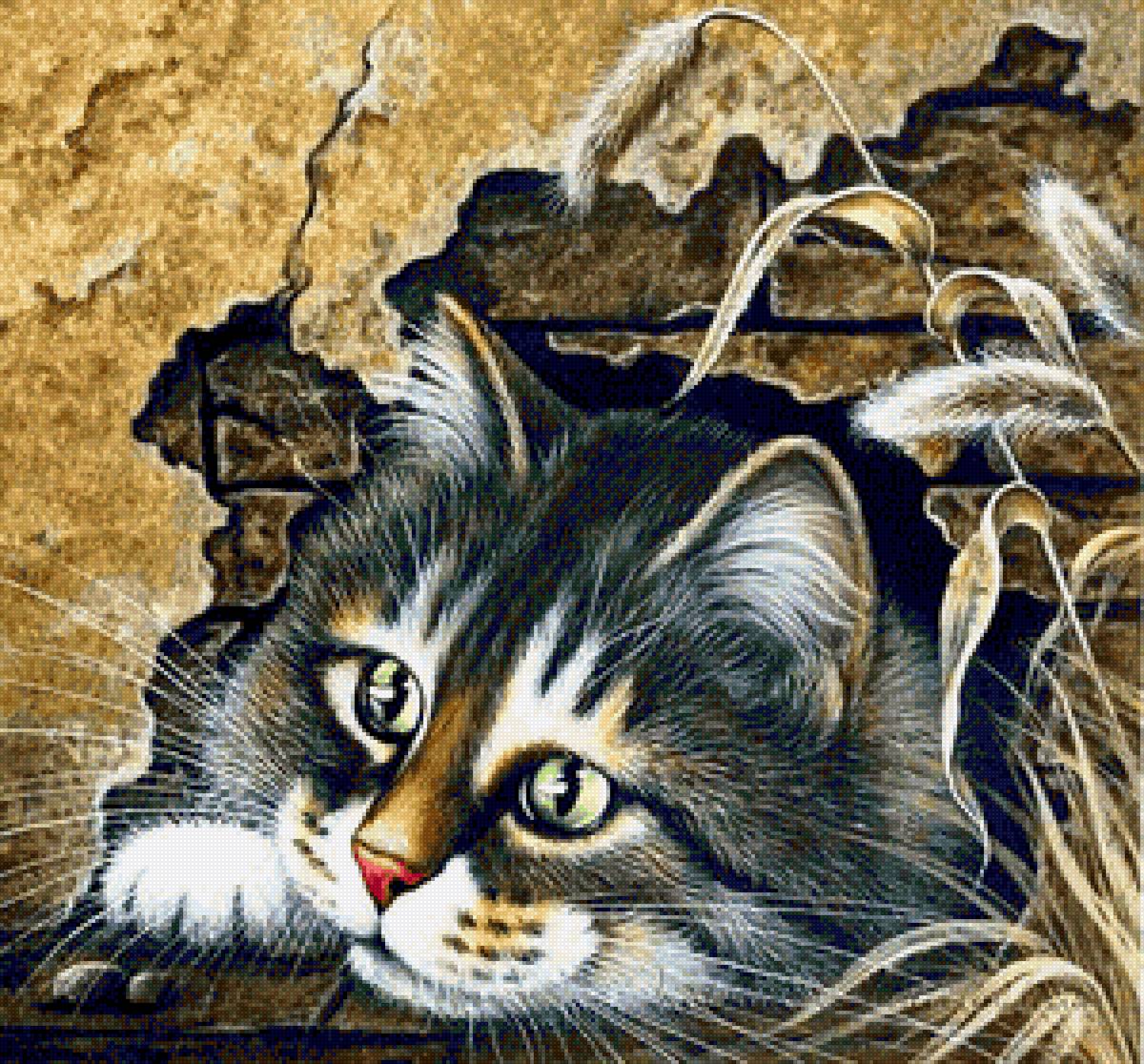 Живет на свете кошка... Художник Ирина Гармашова - кот, животные - предпросмотр