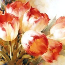 Схема вышивки «тюльпаны»