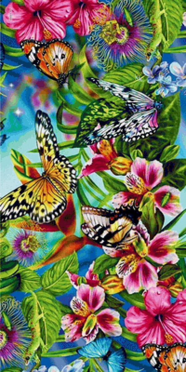 Бабочки-2 - бабочка, цветы, насекомые - предпросмотр