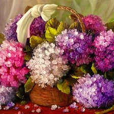 Схема вышивки «гортензия»