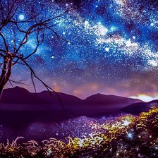 Схема вышивки «Фантастический пейзаж»