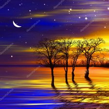 Схема вышивки «Фантастический пейзаж»