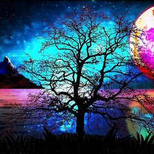 Схема вышивки «Фантастический пейзаж»