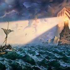 Схема вышивки «Маяк»