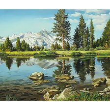 Схема вышивки «Горное озеро.»