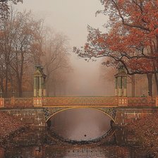 Схема вышивки «Мост в осеннем парке»