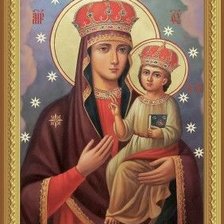 Схема вышивки «Мохнатинская икона Божьей Матери»