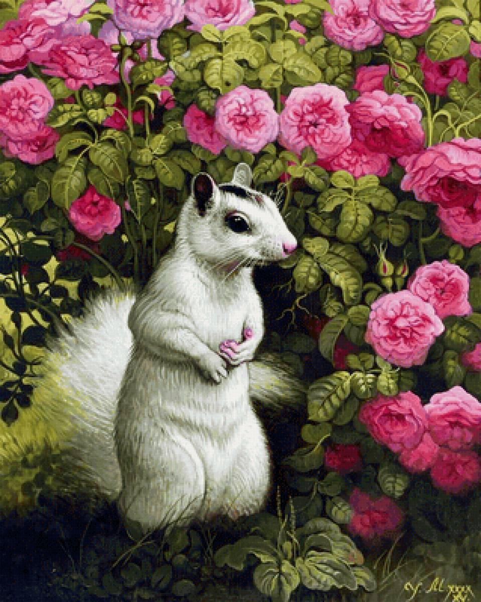 зверек природа цветы - предпросмотр