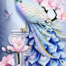 Схема вышивки «Панно с павлином»