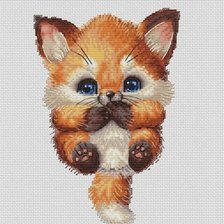 Схема вышивки «лисенок»