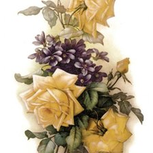 Схема вышивки «винтажные цветы»