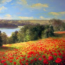 Схема вышивки «Маковый берег»