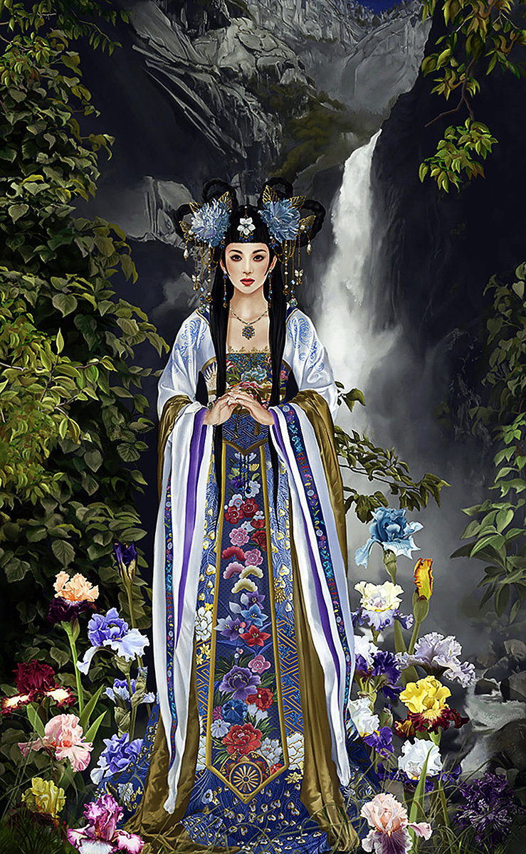 хкдожник nene thomas14 - девушка, фэнтази, китаянка, дама, женщина - оригинал