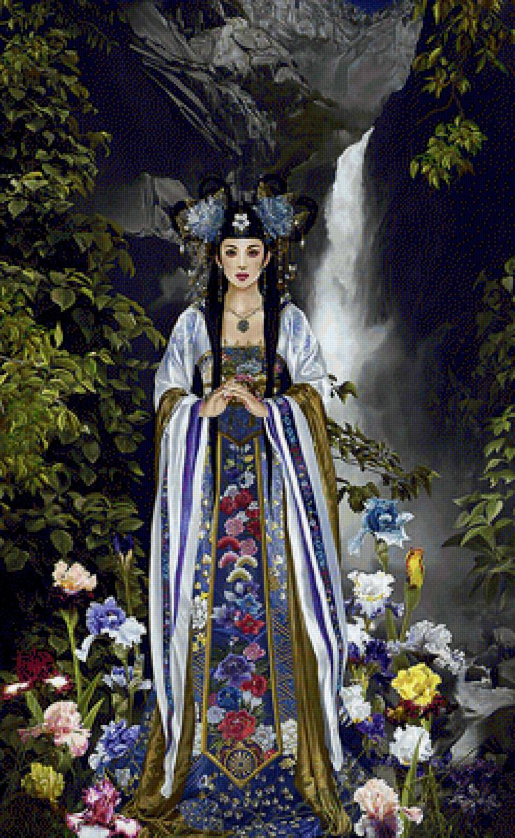 хкдожник nene thomas14 - женщина, девушка, фэнтази, дама, китаянка - предпросмотр