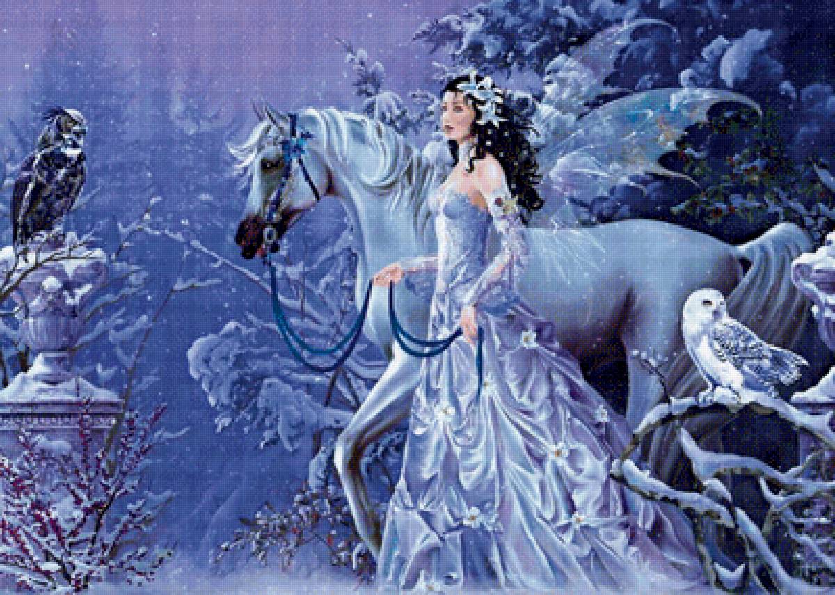 художник nene thomas21 - девушка, женщина, фея, лошадь, фэнтази - предпросмотр