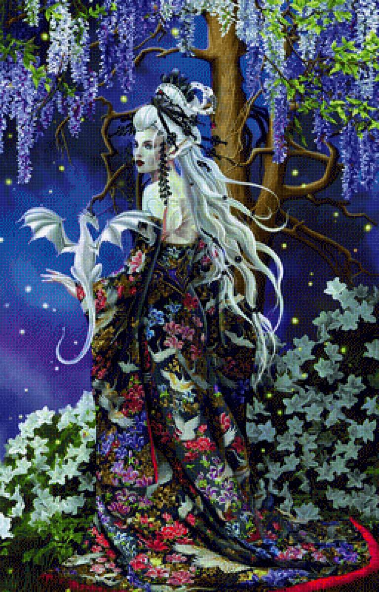 художник nene thomas37 - фэнтази, китаянка, дама, девушка, дракон, женщина - предпросмотр