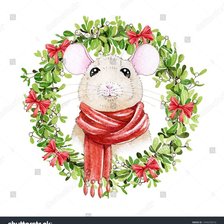 Схема вышивки «мышь»