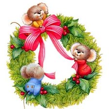 Схема вышивки «новогодний венок»