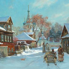 Схема вышивки «"Перед Рождеством"(худ. Коробкин А.А.)»