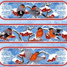 Схема вышивки «снегири»