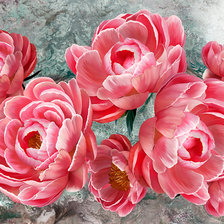 Схема вышивки «Пионы»