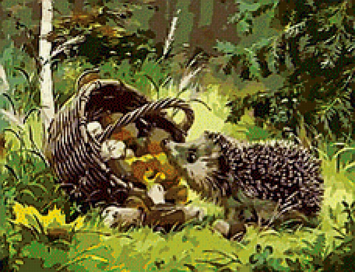 Лесная сказка - ежик, лес, природа - предпросмотр