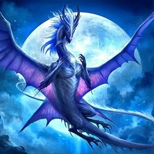 Схема вышивки «Дракон в ночном небе»