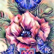 Схема вышивки «Цветы»