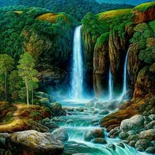 Схема вышивки «пейзаж»