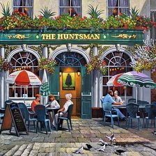 Схема вышивки «Уличное кафе»