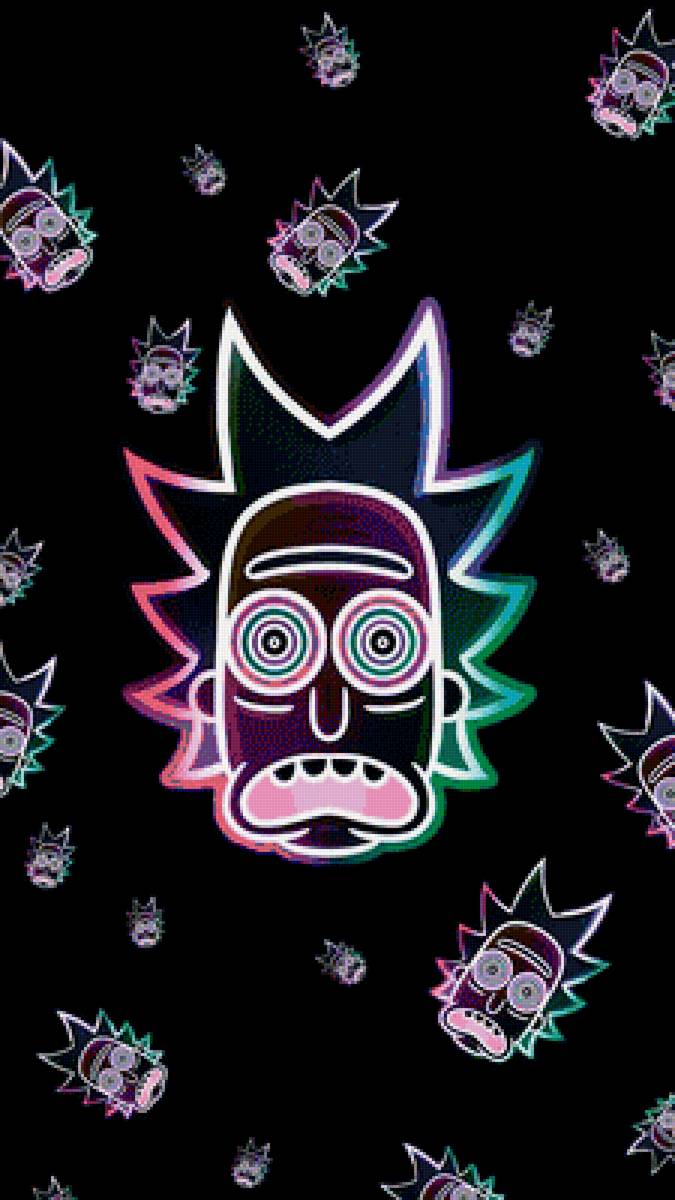 Neon Rick - мультфильм, рик и морти - предпросмотр