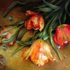 Схема вышивки «тюльпаны»