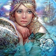 Схема вышивки «Морская царевна»