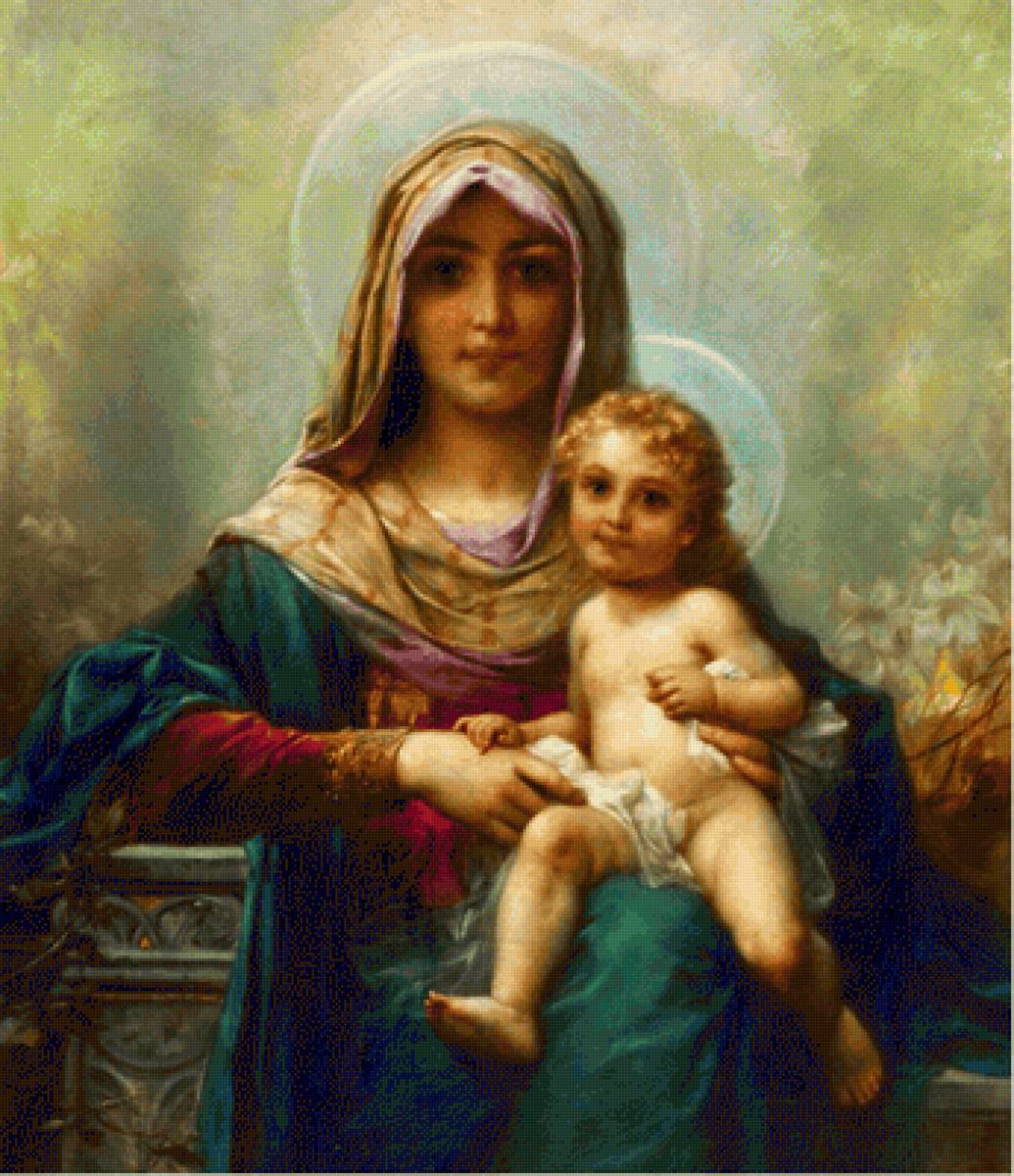 ХАНС ЗАЦКА.МАДОННА С МЛАДЕНЦЕМ - религия, картины - предпросмотр