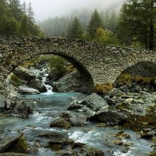 Схема вышивки «мост через реку»