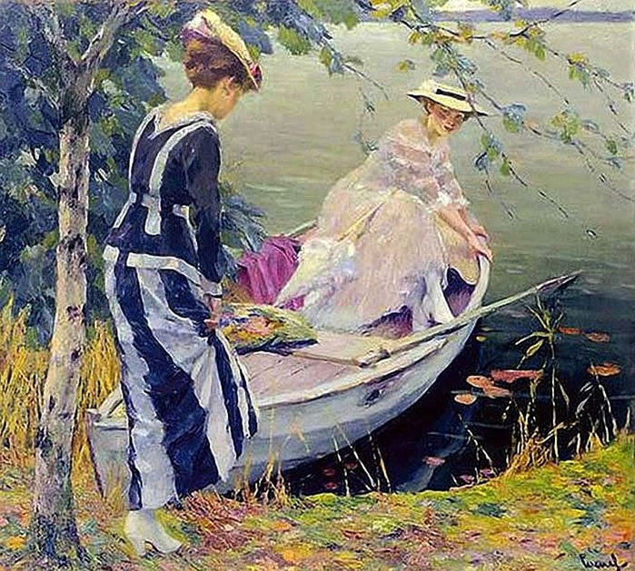 Американские красотки - женщины, художник-импрессионист, природа, эдвард кукуэль - оригинал