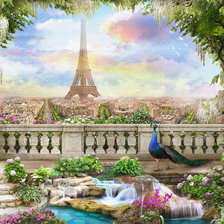 Схема вышивки «Вид на Париж»