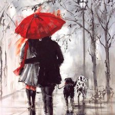 Схема вышивки «На прогулке вдвоем»