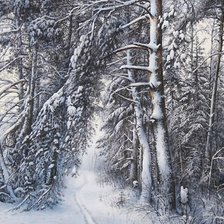 Схема вышивки «зима»