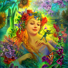 Девушка с цветами