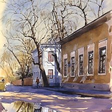 Схема вышивки «Молочный переулок»