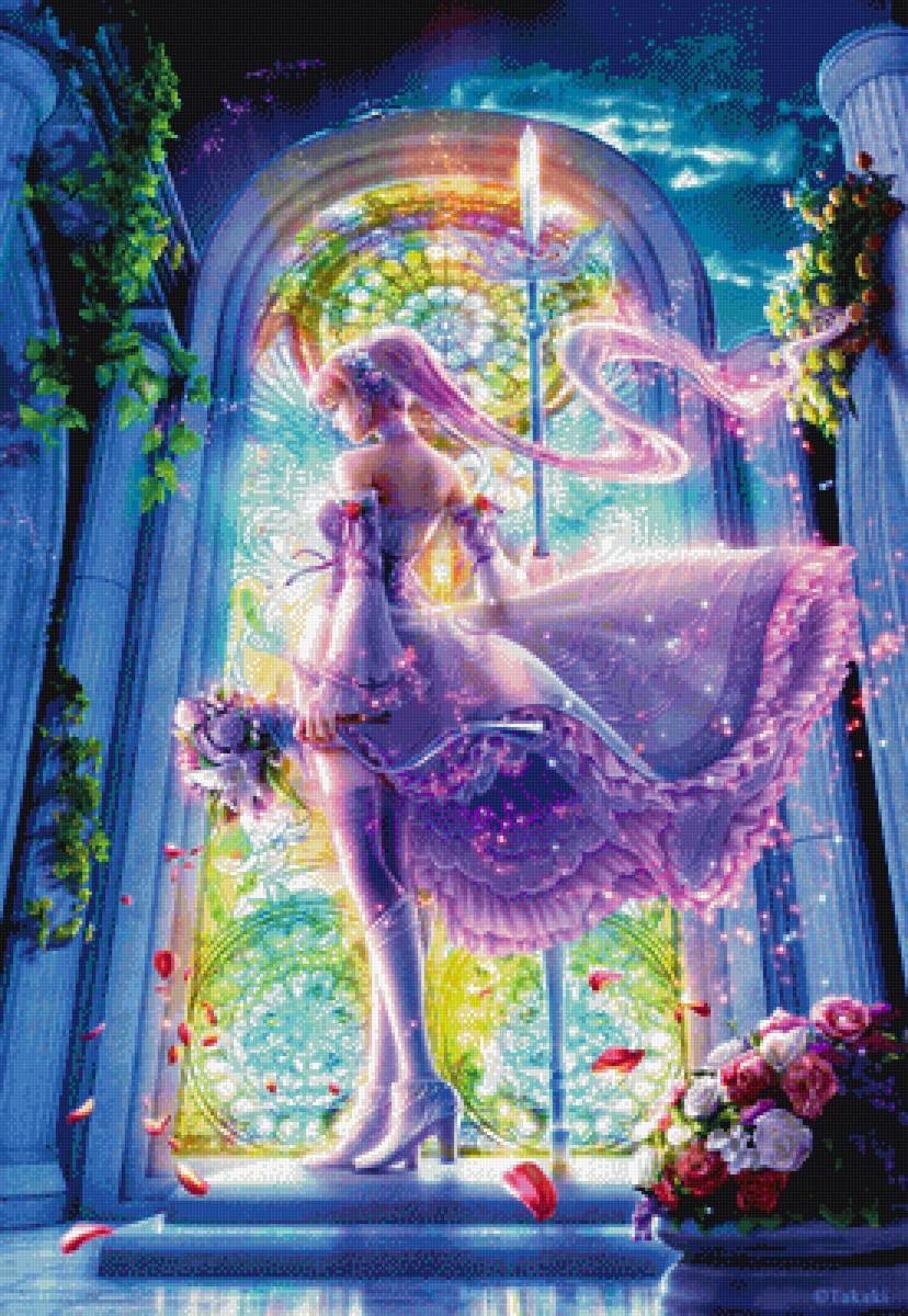 Сиреневая девушка фентези - девушка, фентези - предпросмотр